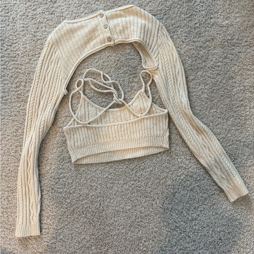 UO Saffron Knitted Shrug & Cami Set